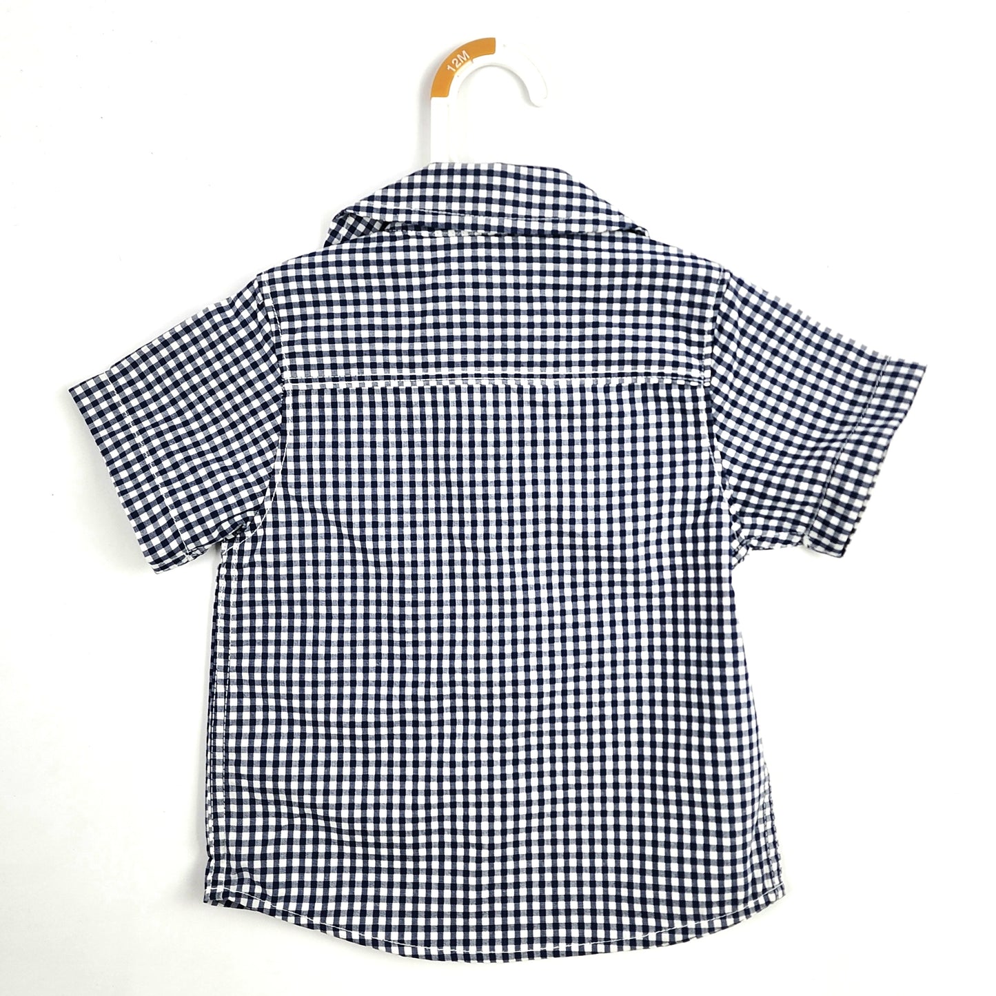 OshKosh B'gosh Toddler Boys' Blue/White Plaid Button Up Short Sleeve Shirt