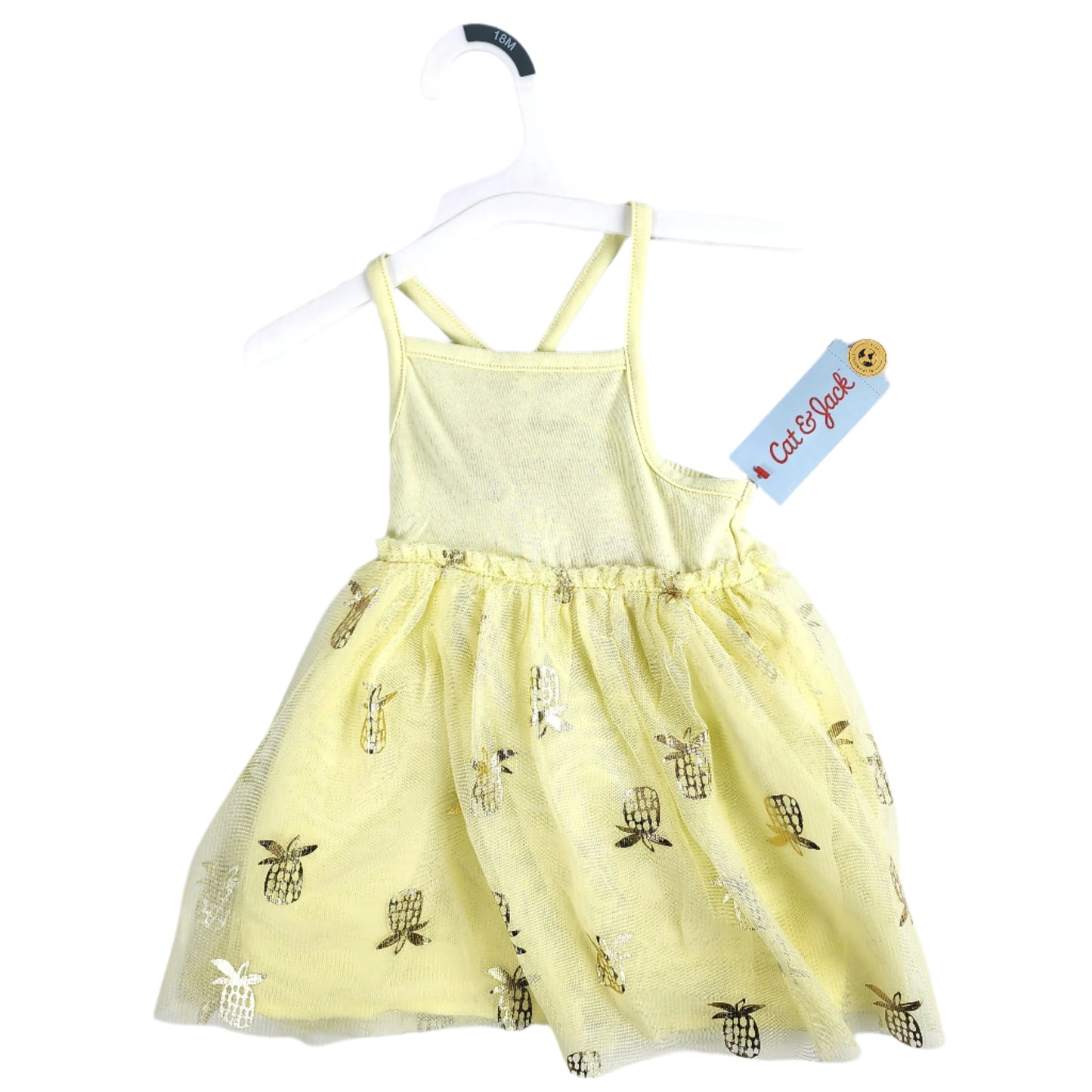 Cat & Jack Toddler Girls' Yellow Pineapple Sun Dress
