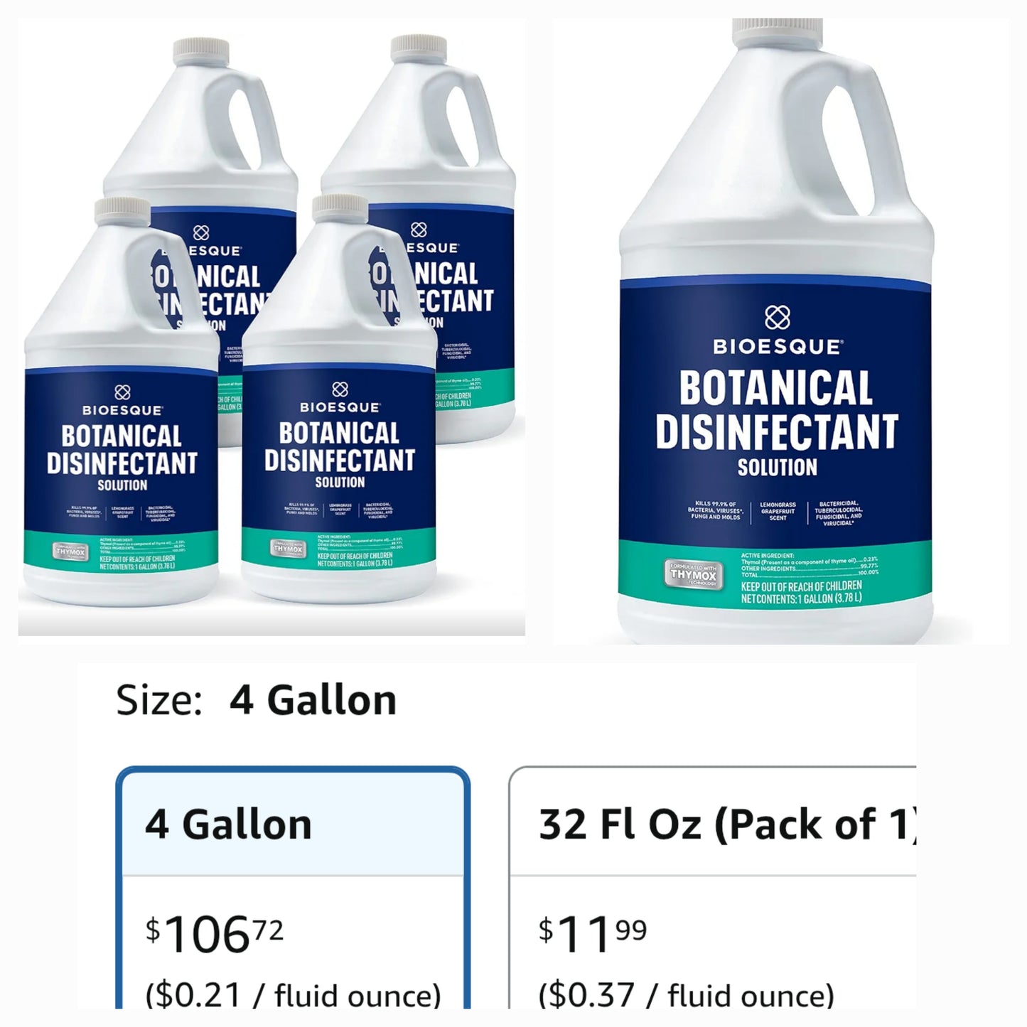 Botanical Disinfectant 4-Gallons