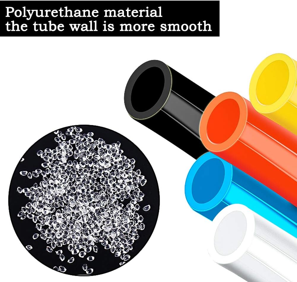 Joywayus 6mm x 4mm Pneumatic Tubing Air Compressor Tubing PU Pipe Polyurethane Hose