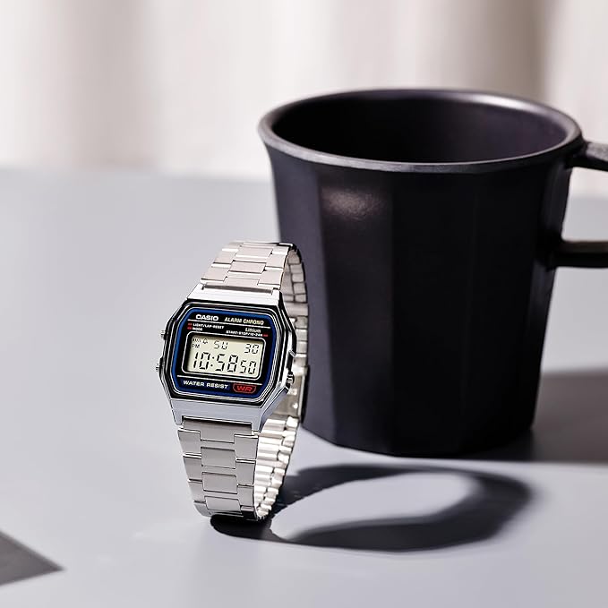 Casio AW158 Series Digital Wrist Watch with Alarm, Stop Watch, 7-Year Battery
