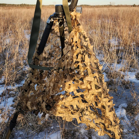 LOOGU Camo Netting, Leaf Cut, Camouflage Net Blinds Great for Sunshade Camping Shooting Hunting 1.5x20M=5x65.6ft
