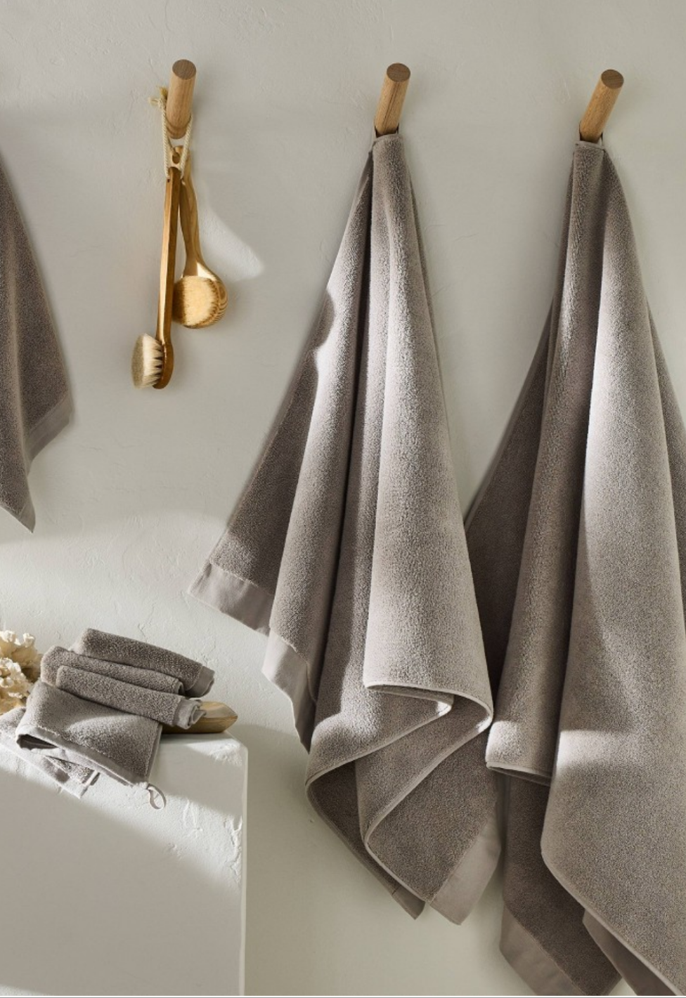 Casaluna Cotton Modal Large Bath Towel, 56"x32", Light and/or Dark Gray