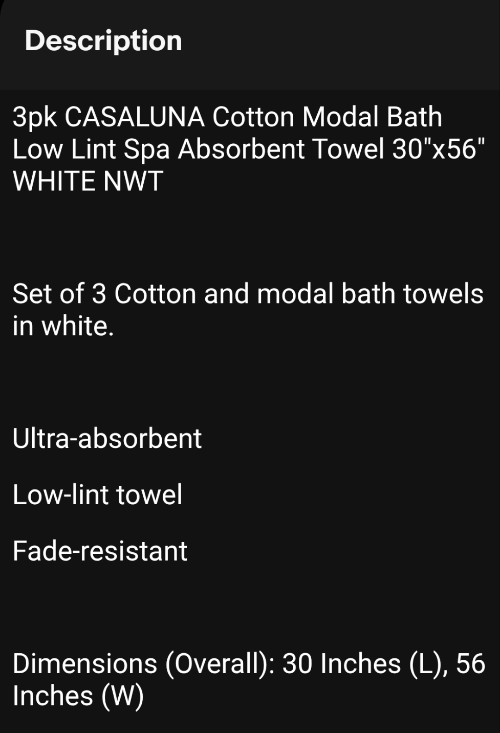 Casaluna Cotton Modal Large Bath Towel, 56"x32", Light and/or Dark Gray