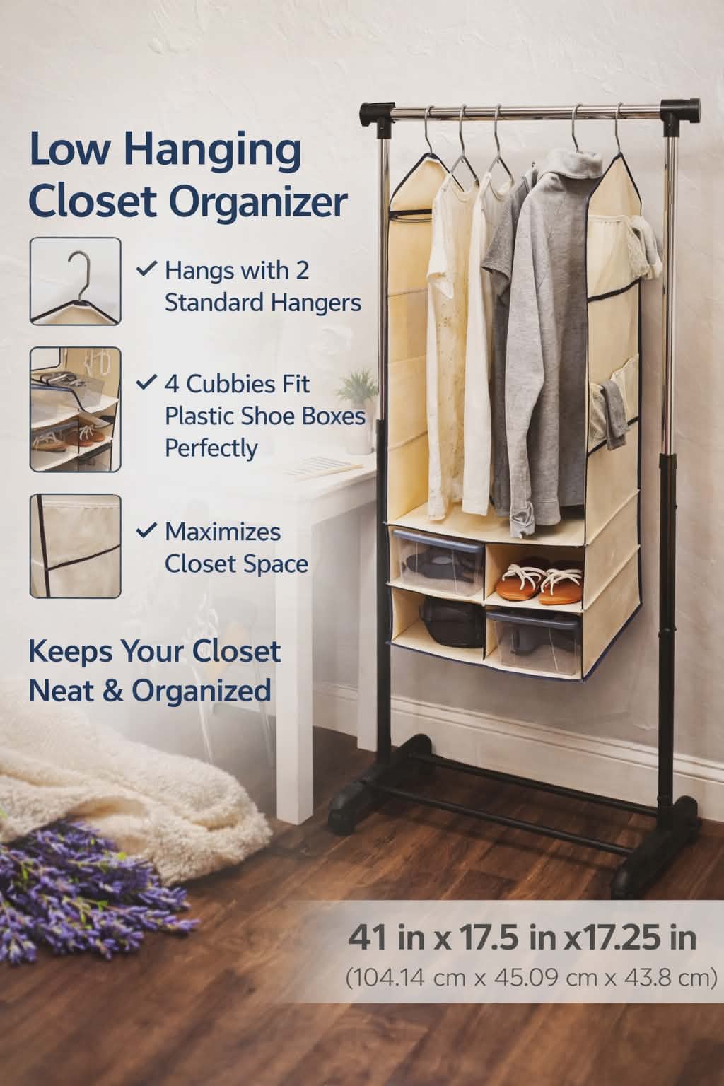 Low Hanging Closet Organizer (organizers only)