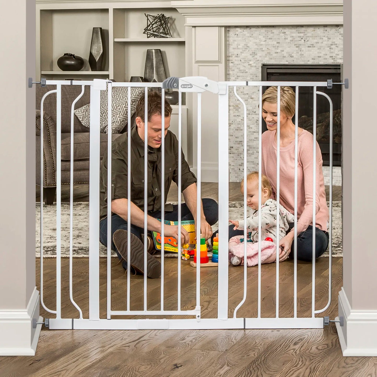 Regal Easy Step Widespan Extra-Tall Baby Gate 29-49-in x 36-in Tall, White 1154-EW-DS