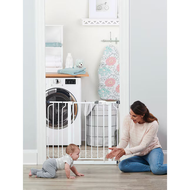 Regalo Easy Step 1160 38.5-in x 30.0-in Pressure/Hardware Mounted Metal Safety Gate, White or Black