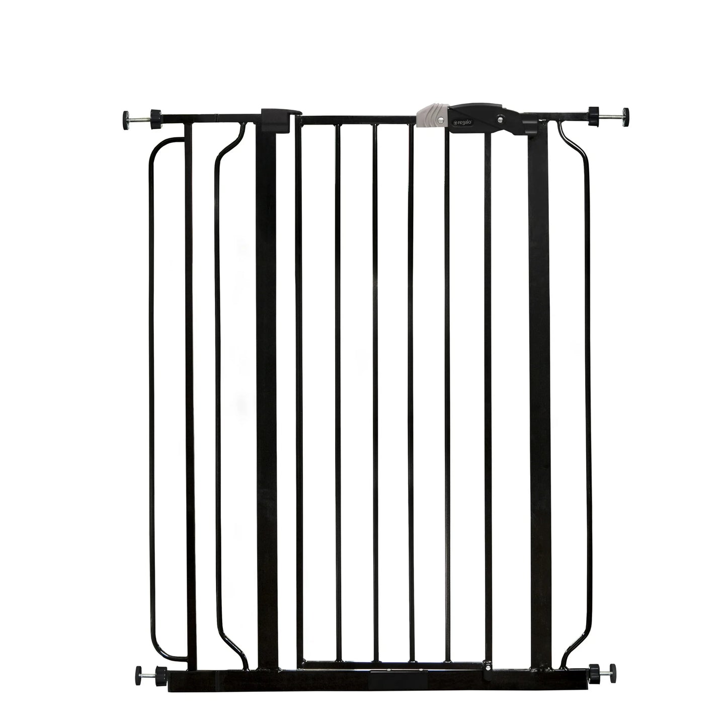Regalo Easy Step Extra Tall Walk Thru Baby Gate 29-36" x 36", Silver, White, Black