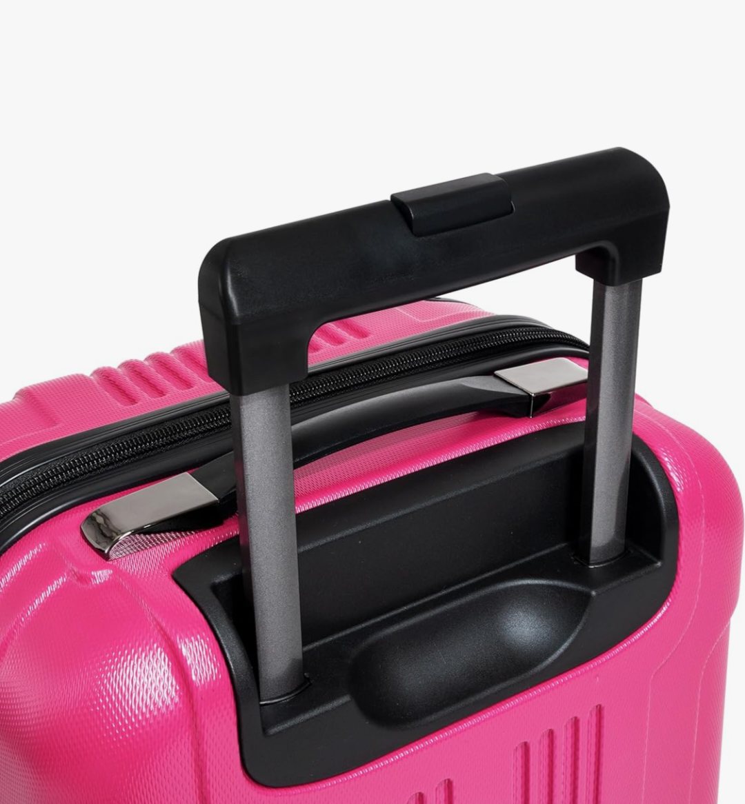 Kenneth Cole REACTION Out-of-Bounds 4-Wheel Spinner Luggage, Magenta, 24-Inch Checked