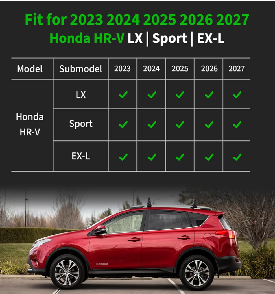 Honda HR-V All-Weather Floor and Cargo Mats 2023 - 2027 (Include Hybrid) Sport/LX/EX-L