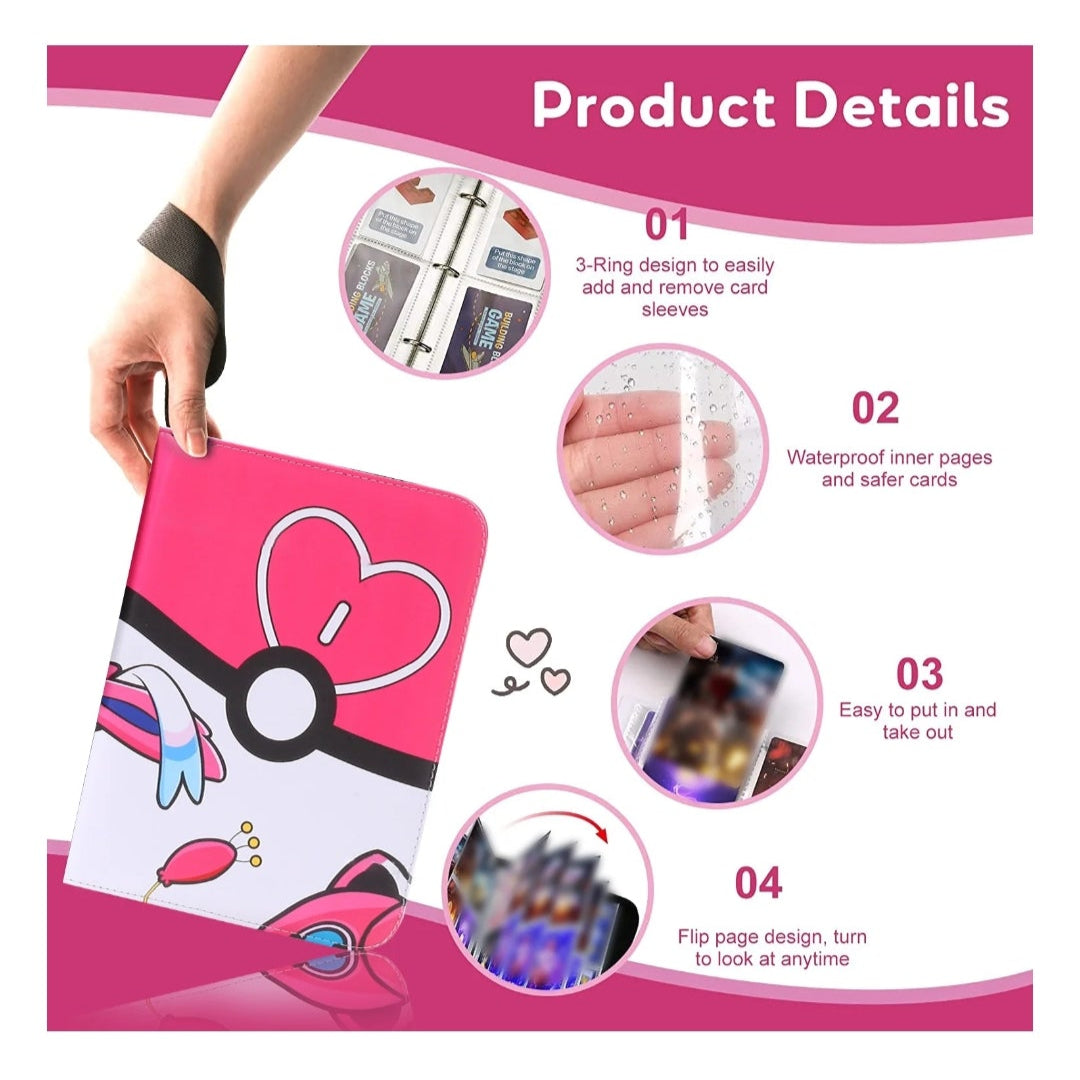 Pokemon Card, Trading Card Binder with Sleeves
