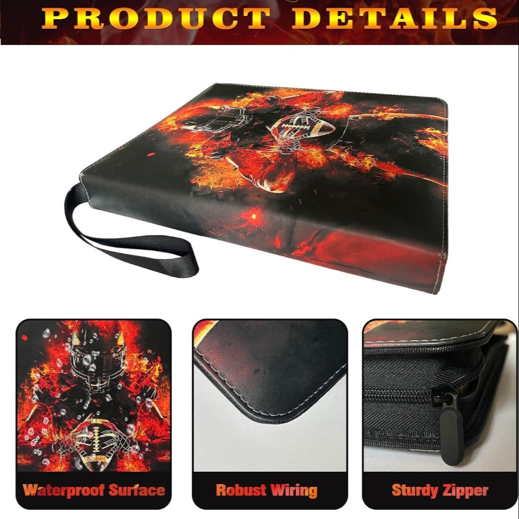 Football Card Binder with Sleeves, 400 Pocket