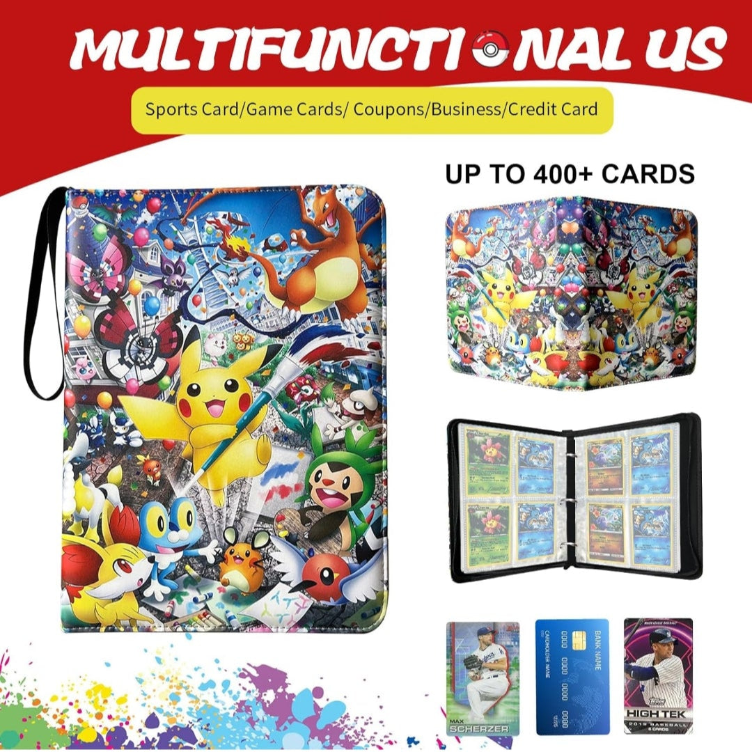 Pokemon Boys' and Girls' Card BInder, 50 Sleeves, 400 Cards