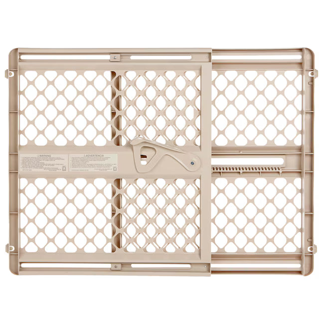 Toddleroo by North States 42-in x 26-in Pressure/Hardware Mounted Tan Plastic Safety Gate