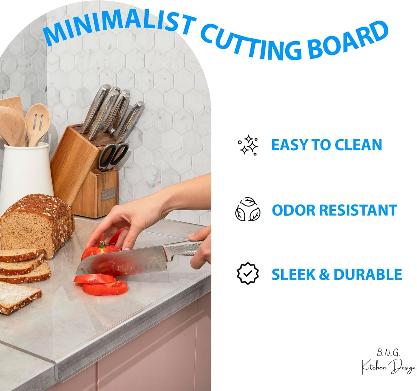Clear Cutting Board for Kitchen with Lip Non-Slip 24" Wide x 18" Long - Lima Deals