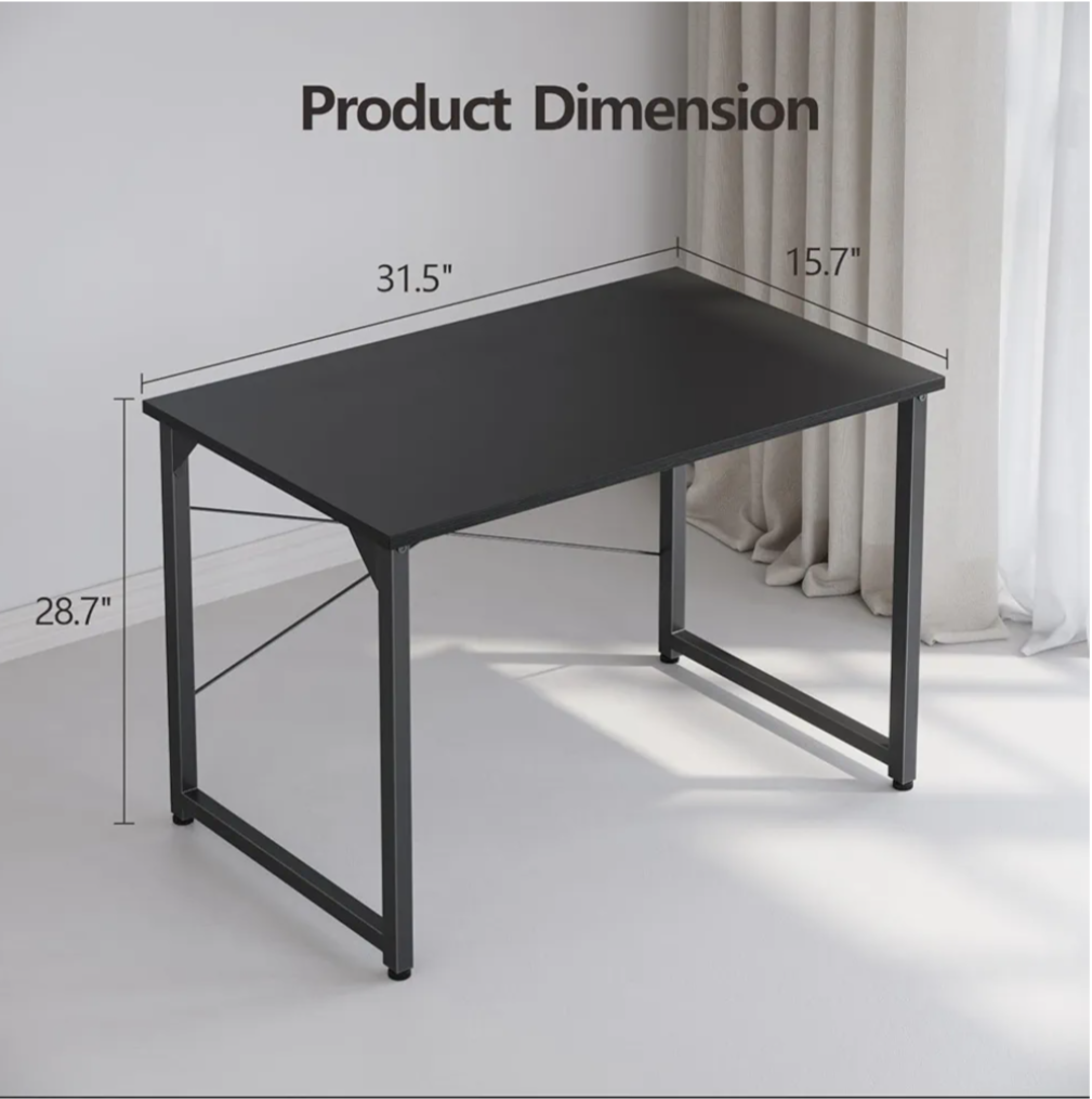 Cubiker Small Computer Desk for Home Office or Dorm, 32" Black