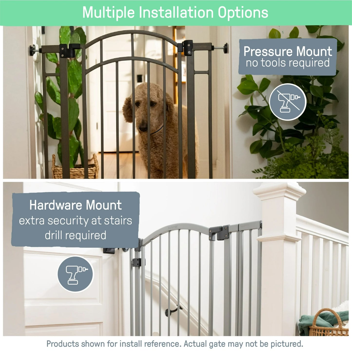 Ingenuity The Doorway 48W Series Safety Pet and Baby Gate, 28.5'-48' Wide, 36' Tall - Grey