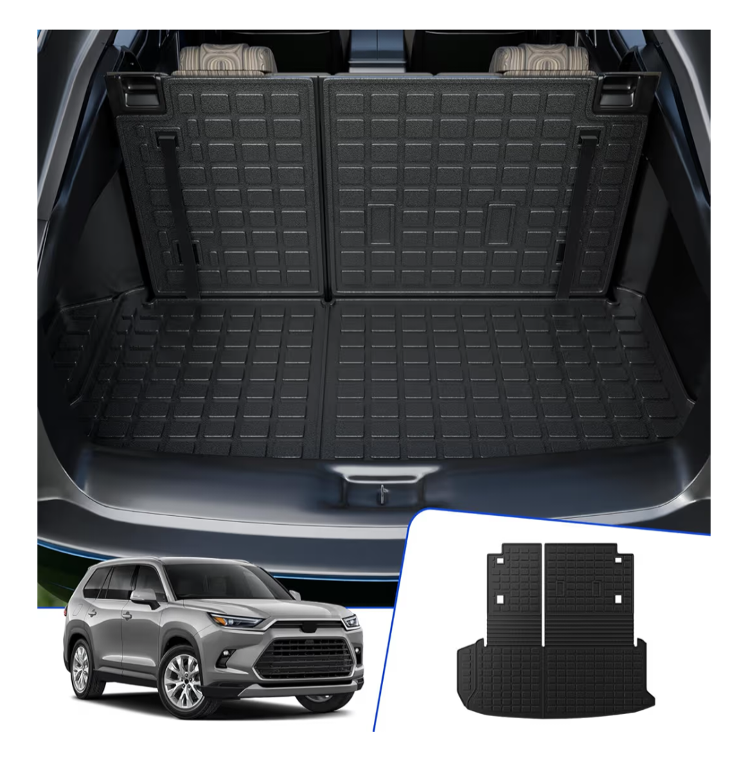 Cargo Mat for 2024-2026 Toyota Grand Highlander Trunk Linrr PE All Weather Back Seat Cover Protector