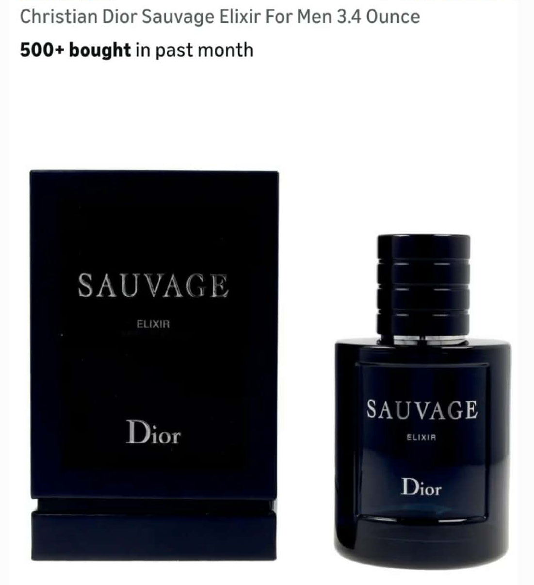 Christian Dior Sauvage Elixir For Men 3.4 Ounce