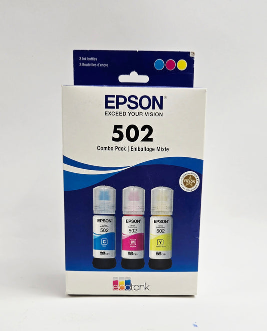 Epson 502 Tri-Color 3-Bottle Combo Pack for EcoTank Printers