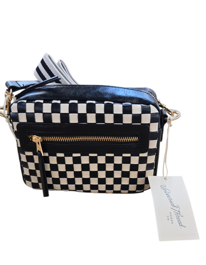 Universal Threads Checkered-Front Cross Body Messenger Bag