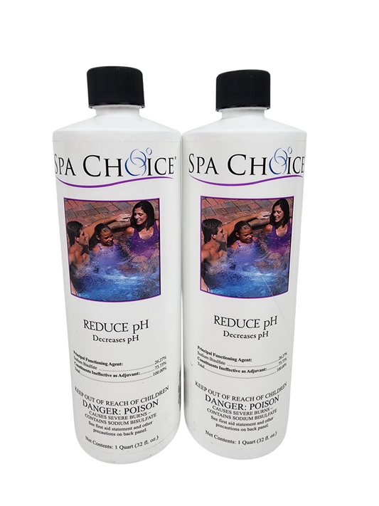 2 Bottles Spa Choice Reduce pH Spa & Hot Tub Balance Chemical 1 Quart (32 fl oz)