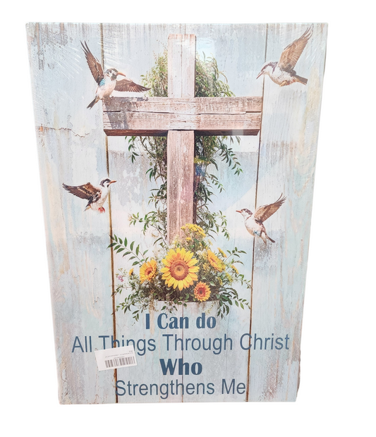 Christian Wall Art 16" x 24" I Can Do All Things Through Christ