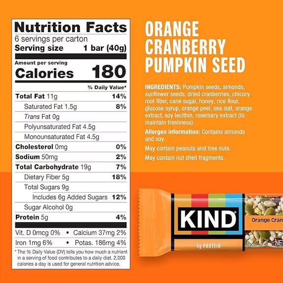 KIND Bars Seeds, Fruit and Nuts Variety Pack, Strawberry, Dark Chocolate Raspberry and Orange Cranberry, Good Source of Fiber, 5g Protein, Gluten Free Snack Bars, 18 Count