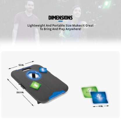 EastPoint Sports Light-Up Bean Bag Toss Plastic Cornhole Set *Box Damaged
