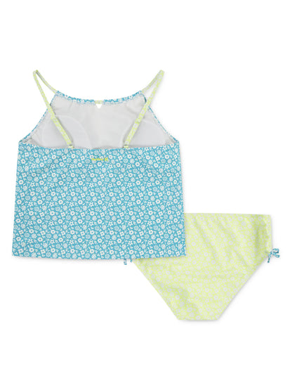 Hurley Girls' 2 Piece Tankini Swim Set Turquoise Waves / Cool Matcha