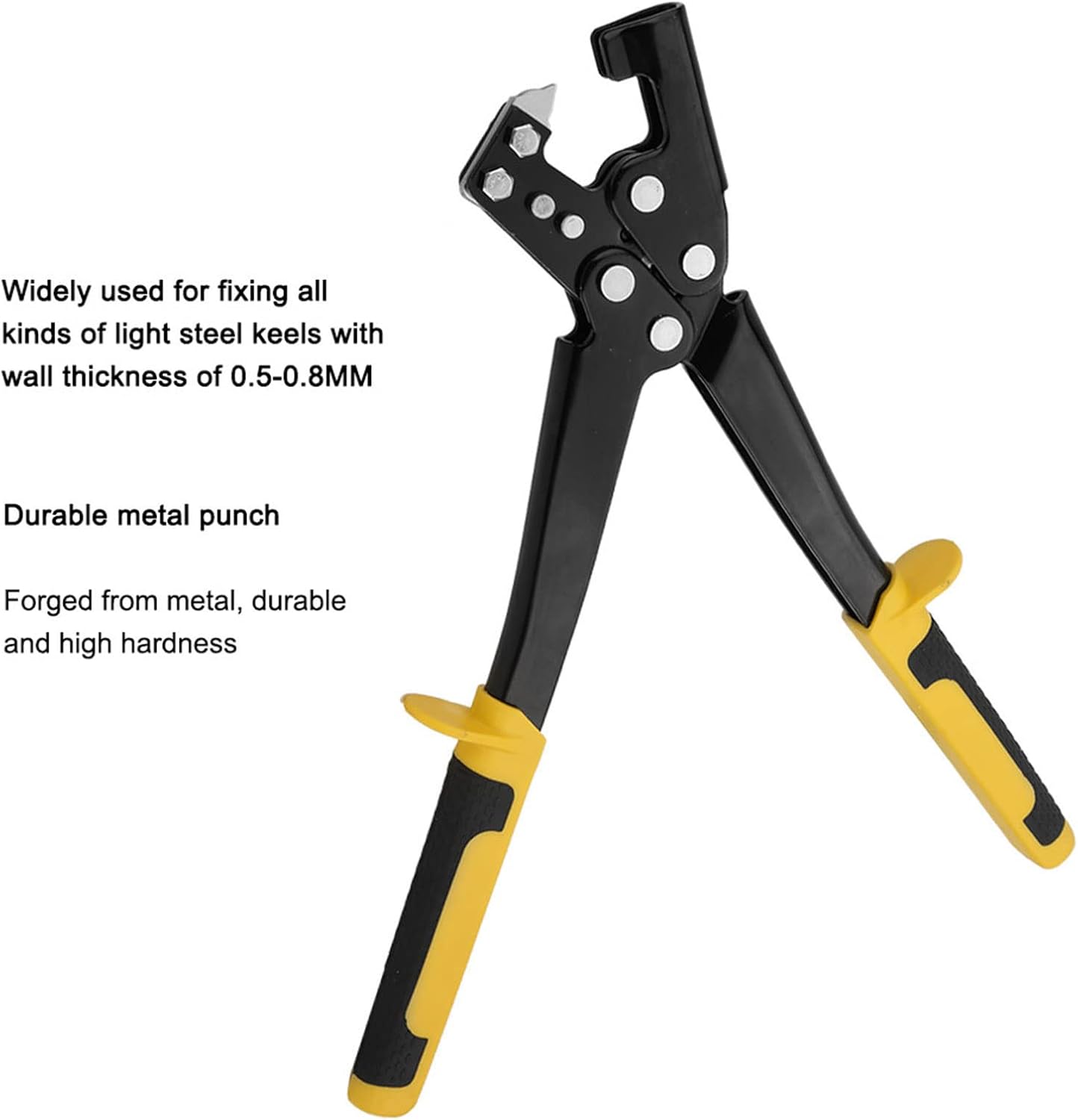 Steel Stud Crimper, Light Steel Keel Fixed Punching Pliers Handle Stud Crimper Framing Tool