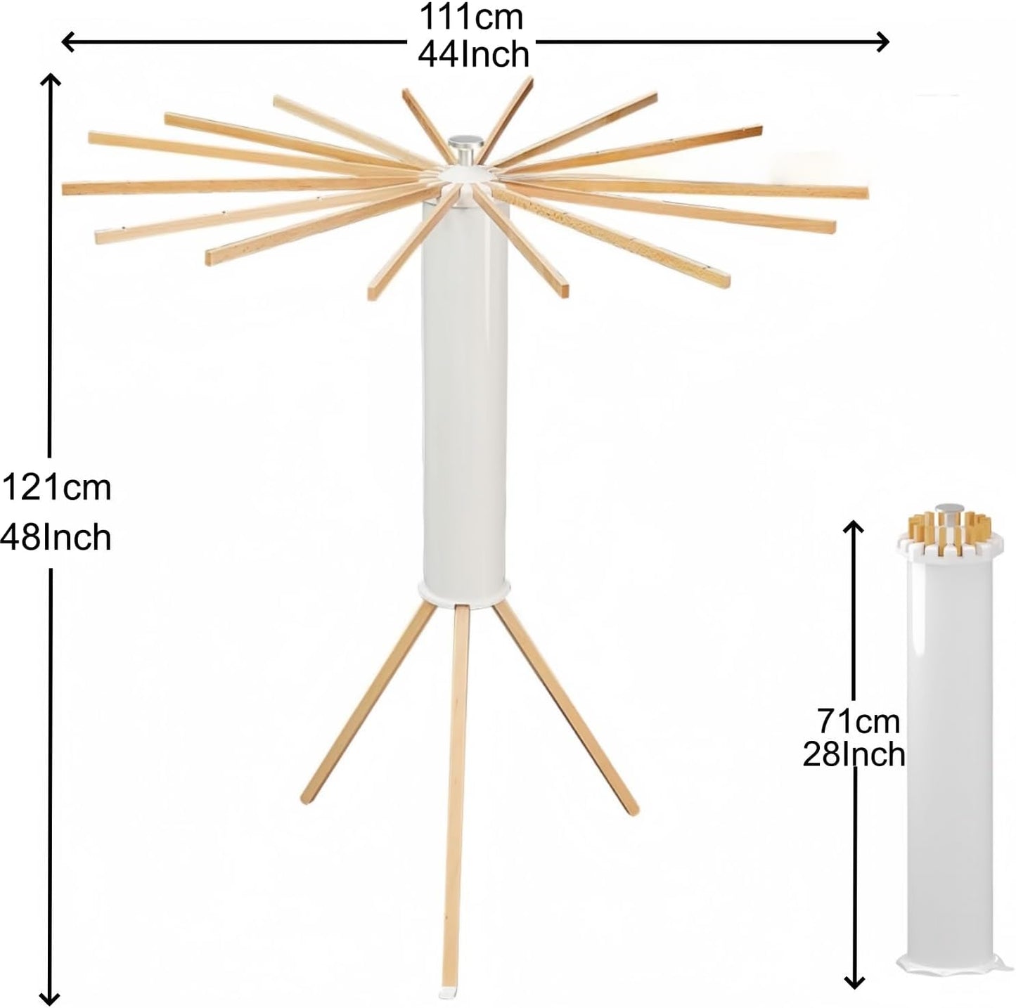 Tripod Clothes Drying Rack, Garment Rack Portable and Foldable Space Saving Laundry Drying Rack