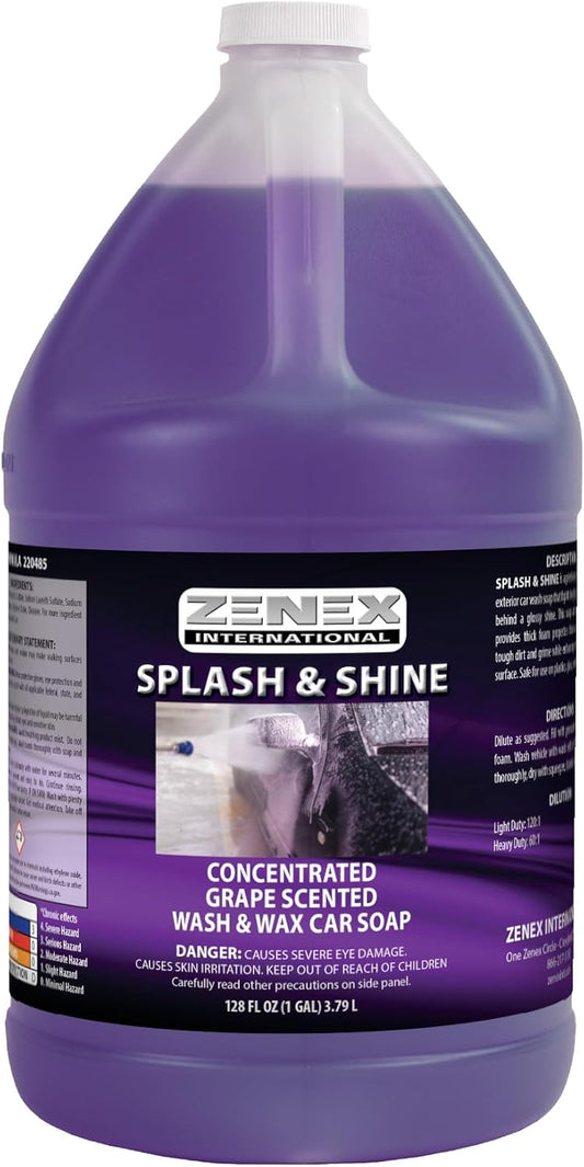 Zenex Splash & Shine - Premium Foaming Car Wash Soap & Wax