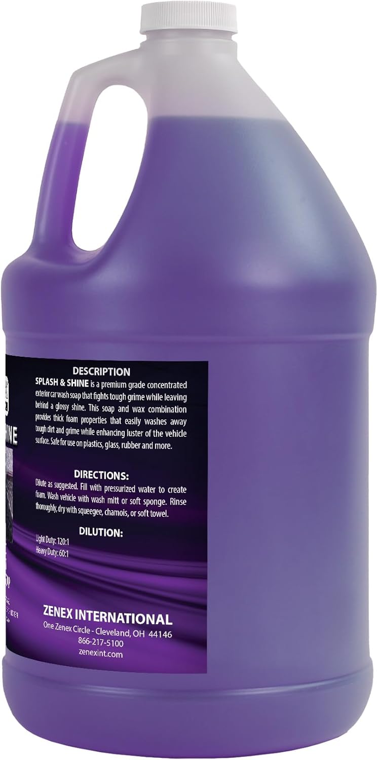 Zenex Splash & Shine - Premium Foaming Car Wash Soap & Wax