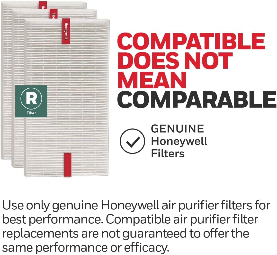 Honeywell HEPA Air Purifier Filter R, 3-Pack for HPA 100/200/300, 3000 and 5000 Series