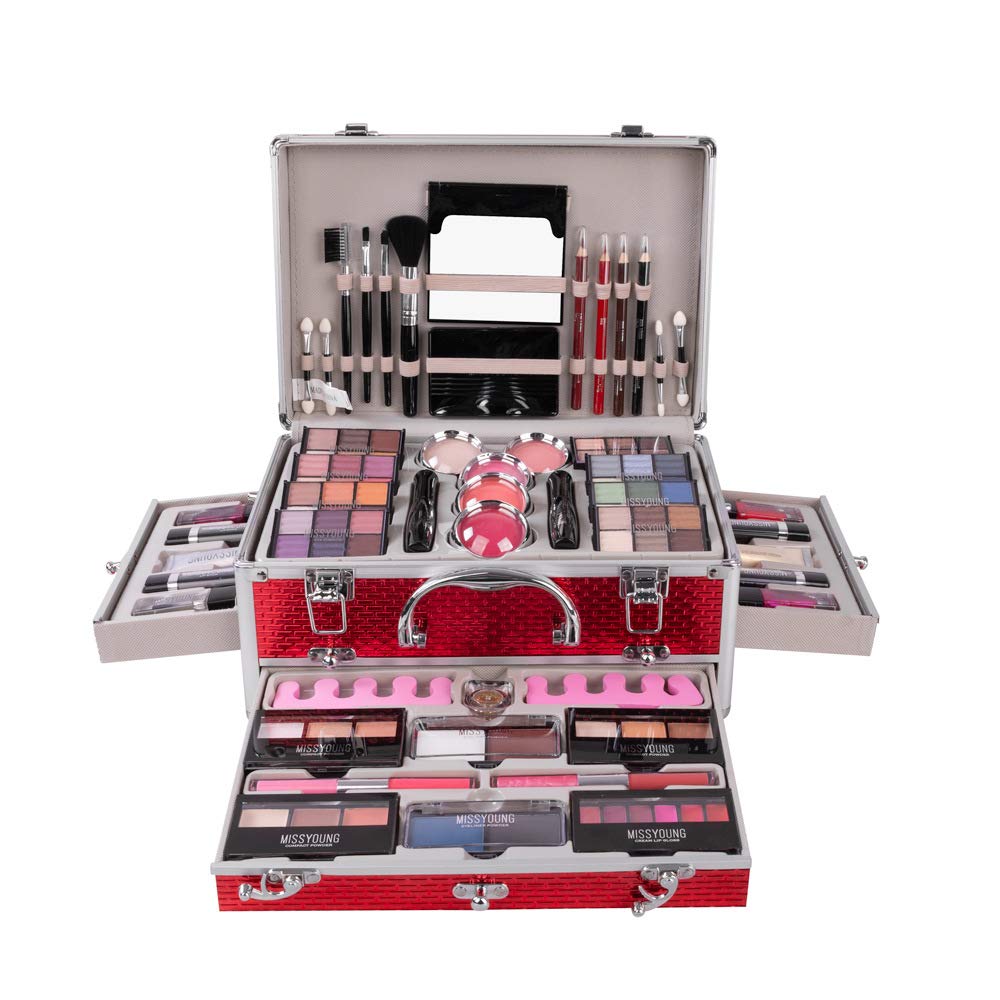 FantasyDay All-in-one Holiday Make up Gift Set, Red Case