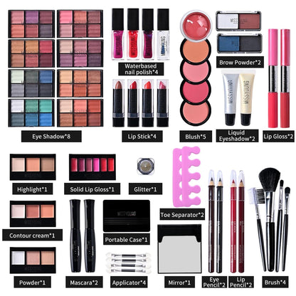 FantasyDay All-in-one Holiday Make up Gift Set, Red Case
