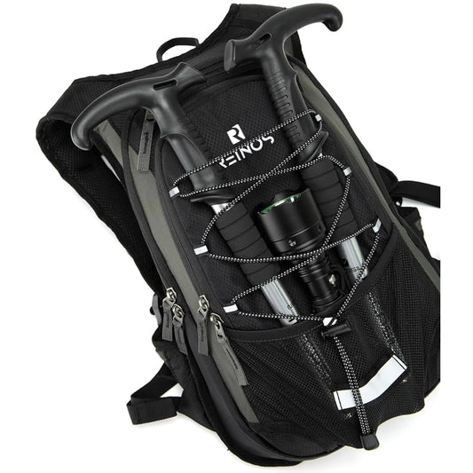 RENIOS Hydration Pack With 3L Water Bladder Backpack, Men & Women, Hiking Daypack With Thermal Insulation Black/Grey
