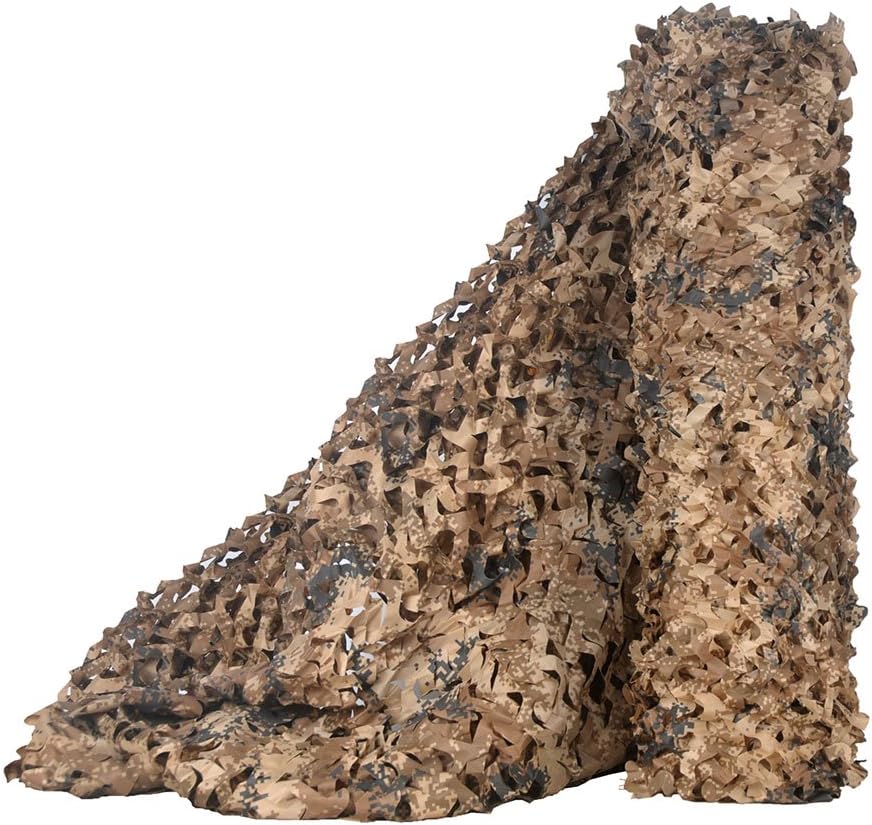 LOOGU Camo Netting, Leaf Cut, Camouflage Net Blinds Great for Sunshade Camping Shooting Hunting 1.5x20M=5x65.6ft