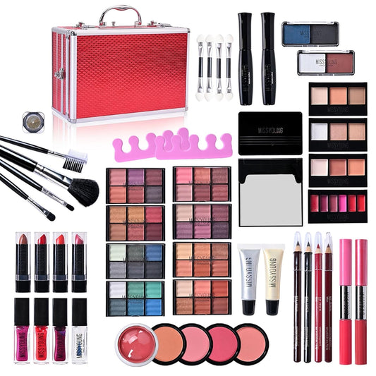 FantasyDay All-in-one Holiday Make up Gift Set, Red Case