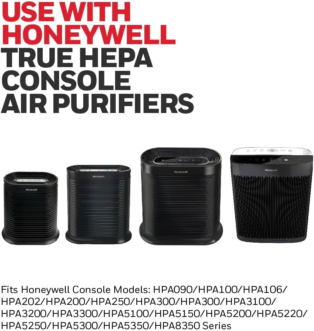 Honeywell HEPA Air Purifier Filter R, 3-Pack for HPA 100/200/300, 3000 and 5000 Series