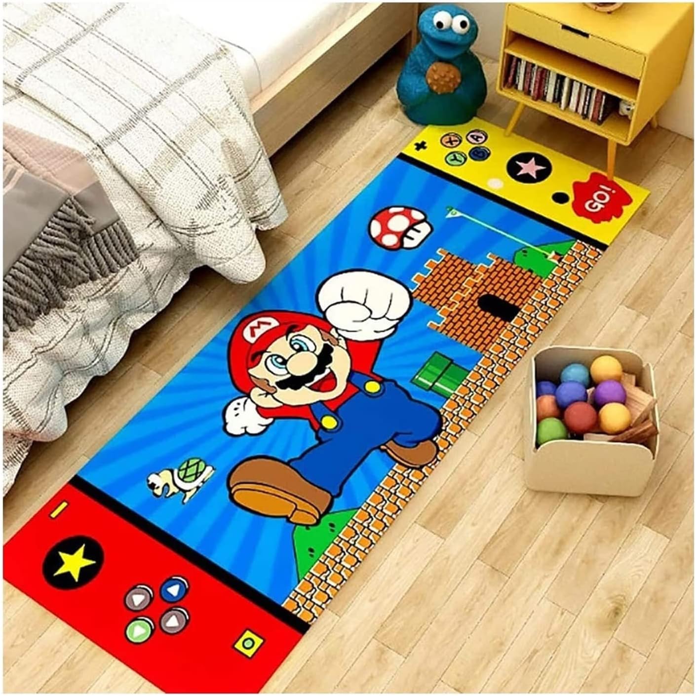 Cartoon Super Mario Area Rug  63" x 31"