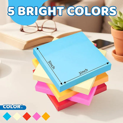 Eaasty 12000 Sheets, 120 Pack Sticky Notes Bulk 3x3 Inch Bright Colors Self Stick Pads 5 Bright Colors 100 Sheets/pad