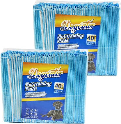 Dogcator Dog Pee Pads Extra Large 80 Count, Thicken Dog Training Pads 30"x36", Puppy Pee Sheets XL for Indoor, Outdoor Use, Heavy Absorbent Disposable Underpads, Blue
