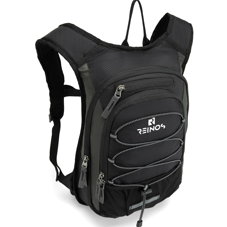 RENIOS Hydration Pack With 3L Water Bladder Backpack, Men & Women, Hiking Daypack With Thermal Insulation Black/Grey