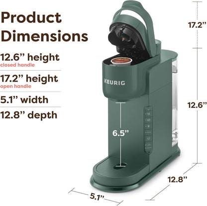 Keurig K-Express Single Serve K-Cup Pod Coffee Maker, 3 Brew Sizes, Strong Button Feature, 42oz Removable Reservoir, Evergreen *Box Damage