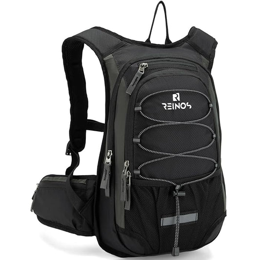 RENIOS Hydration Pack With 3L Water Bladder Backpack, Men & Women, Hiking Daypack With Thermal Insulation Black/Grey