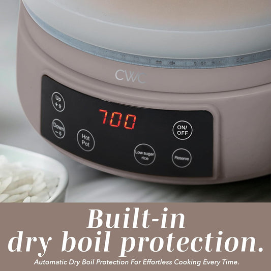 COOK WITH COLOR 3L Glass Mini Low Carb Rice Cooker