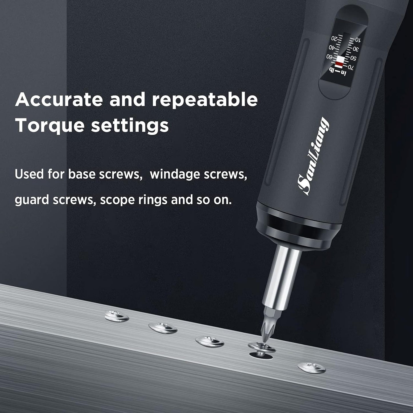 Sanliang Torque Screwdriver Wrench Driver Bits Set 10-70 Inch Pounds lbs for Maintenance,Tools, Bike Repairing and Mounting. (10-70 in-lbs)
