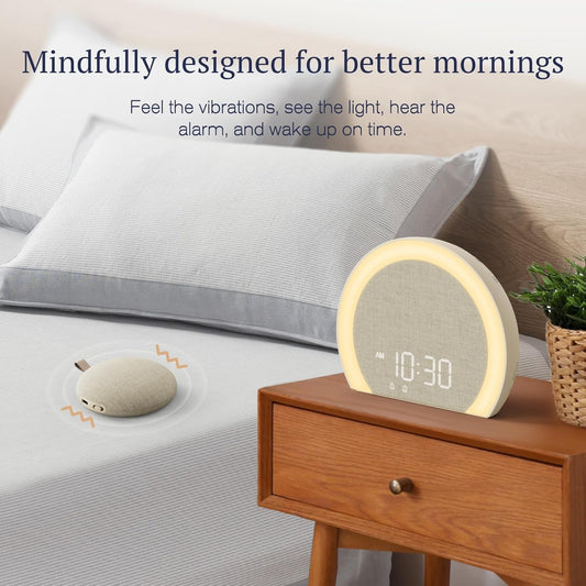 ANJANK Extra Loud Alarm Clock with Wireless Bed Shaker